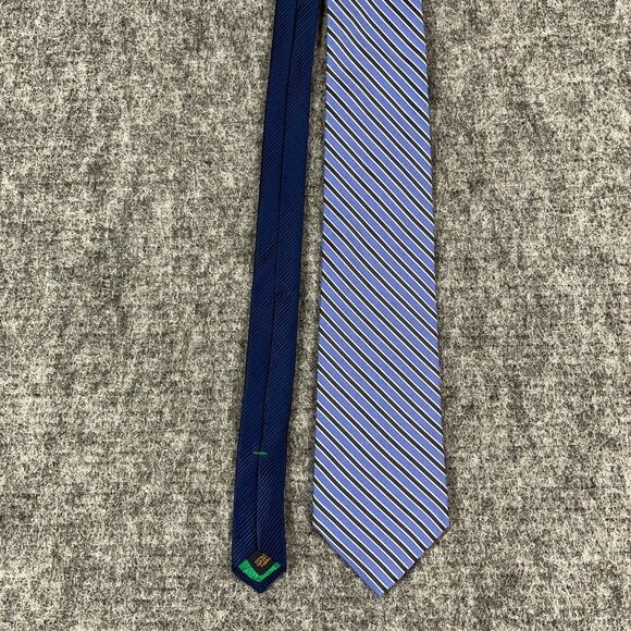 Tommy Hilfiger Tie Mens‎ Blue Silk USA 90s Vintage 56" long 3.75" wide Designer - Picture 1 of 11